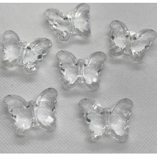Acrilico borboleta transparente 2.3cm pct 25gr AC-10648