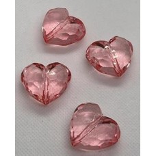 Acrilico coração pink 2cm pct 25gr AC-10639