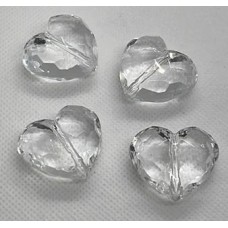 Acrilico coração transparente 2cm pct 25gr AC-10640
