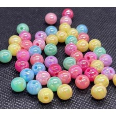 Bola plastica colorida 8mm pct 25gr PB-10380