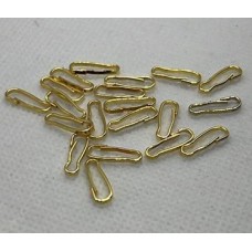 Fecho mosquetão simples 1cm banho dourado pct com 20 pçs FE-10687
