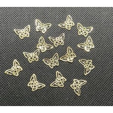 Pingente borboleta 1.5cm pct com 15 pçs banho dourado PI-10189