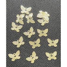 Pingente borboleta 1.3cm pct com 15 pçs banho dourado PI-10191