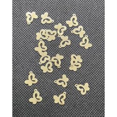 Pingente borboleta 1cm pct com 20 pçs banho dourado PI-10192