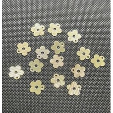 Pingente flor 1cm pct com 15 pçs banho dourado PI-10190