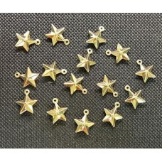 Pingente estrela 1cm pct com 15 pçs banho dourado PI-10204