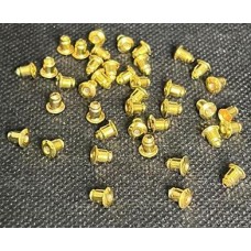 Tarracha bala banho dourado 6mm pct com 20 pares TA-10300